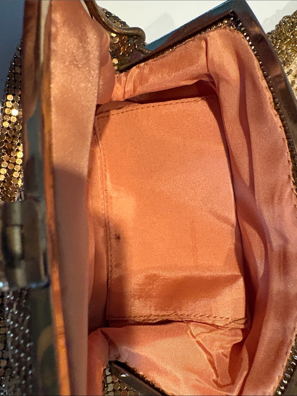 Two Vintage Purses Whiting & David Gold Mesh Purse As Is - Picture 4 of 10